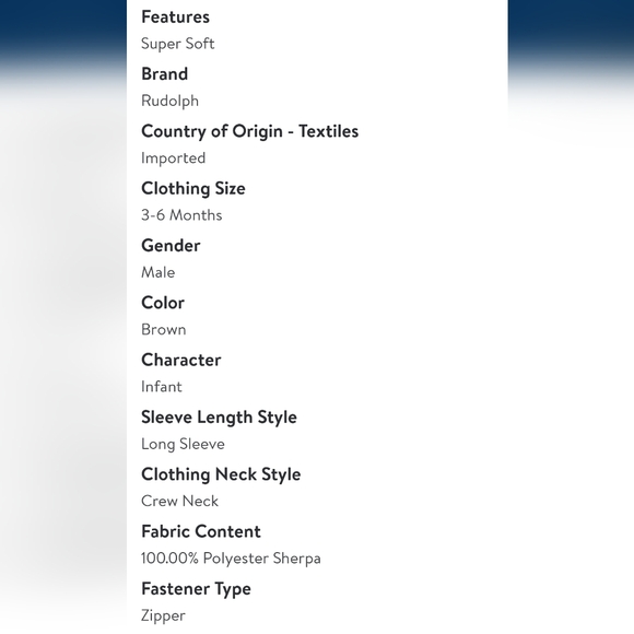 INFANT REINDEER OUTFIT - Picture 5 of 10